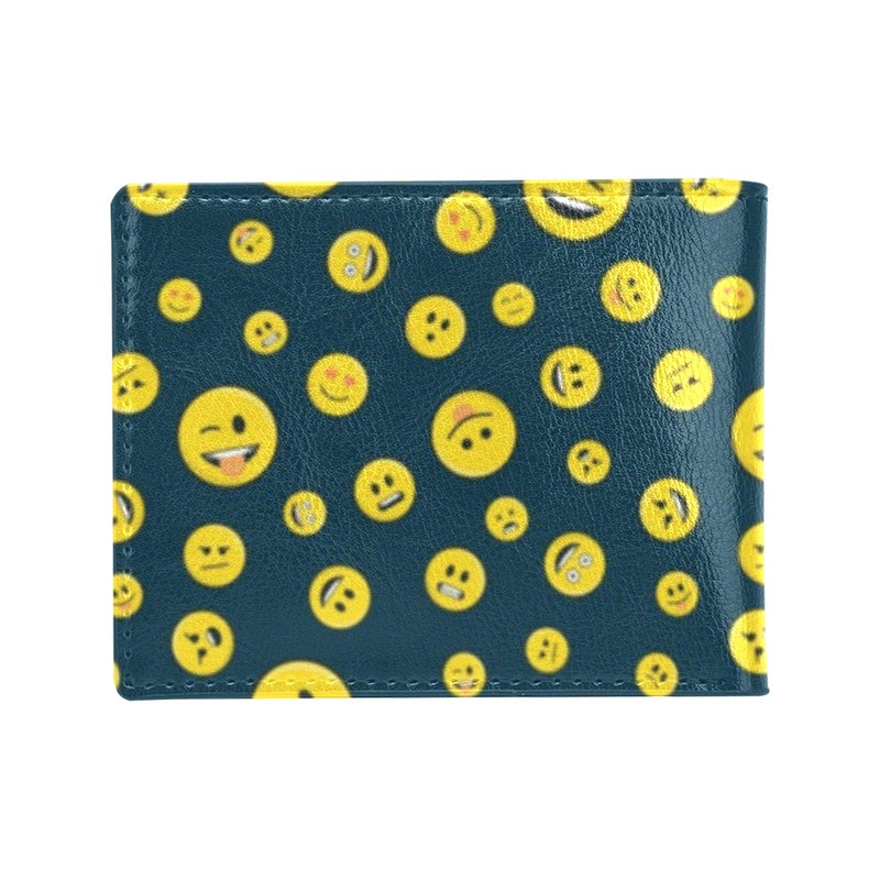Smiley Face Emoji Print Design LKS301 Men's ID Card Wallet
