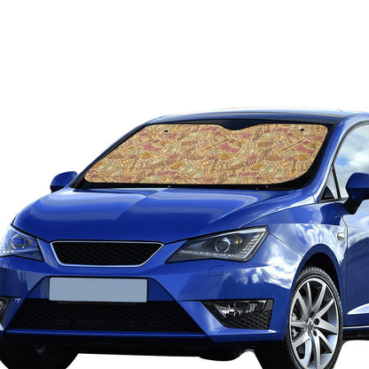 Hippie Print Design LKS305 Car front Windshield Sun Shade