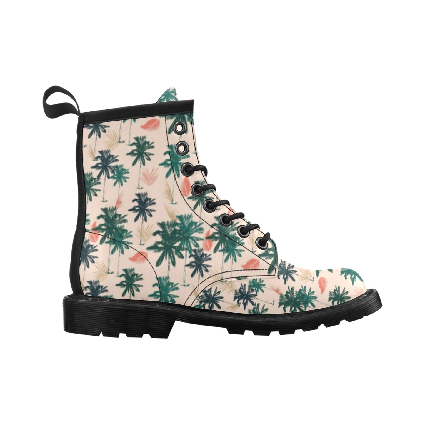Palm Tree Pattern Print Design PT014 Women's Boots