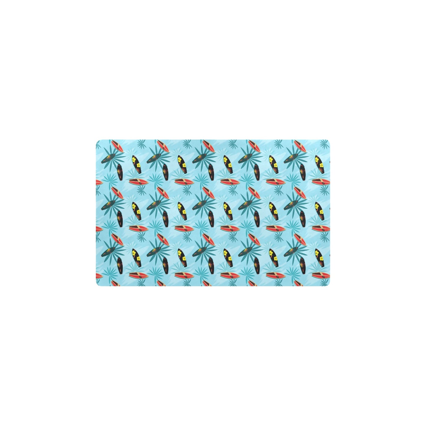 Surfboard Themed Pattern Kitchen Mat