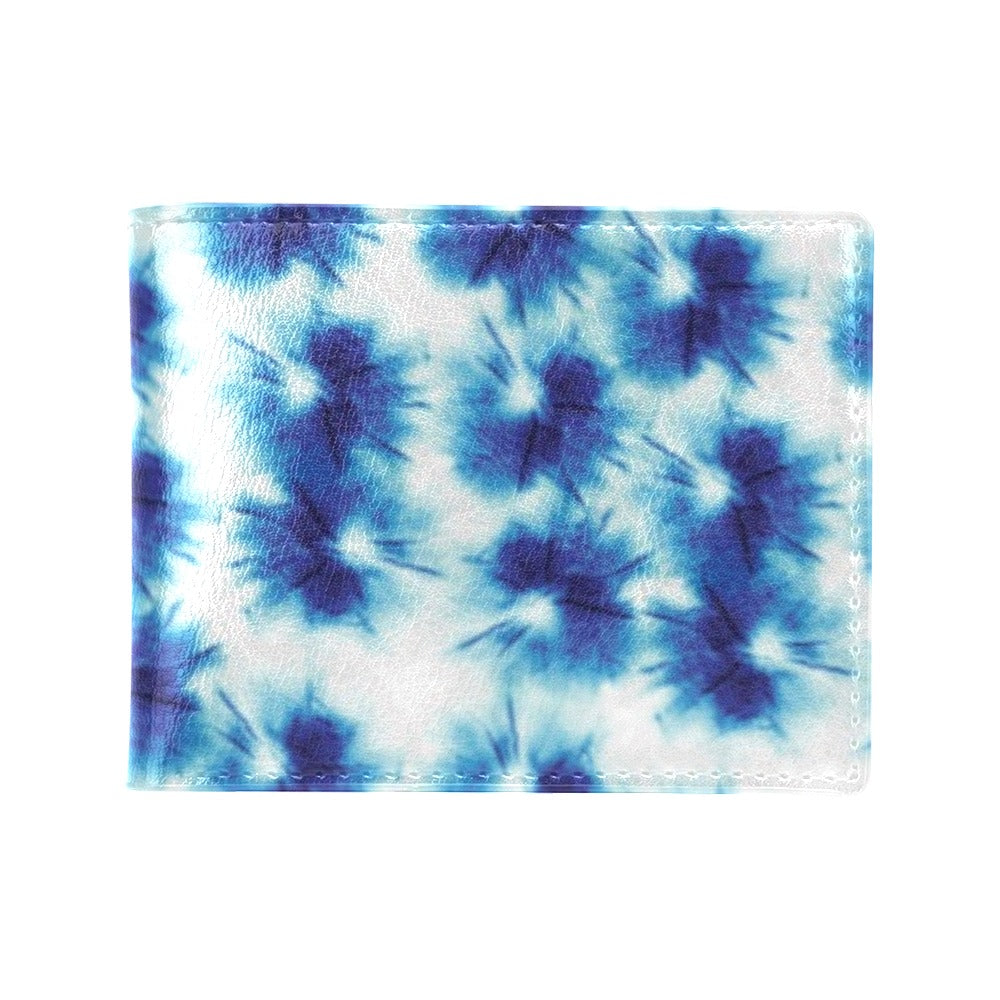 Tie Dye Blue Print Design LKS305 Men's ID Card Wallet