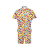 Emoji Sticker Print Pattern Men's Romper