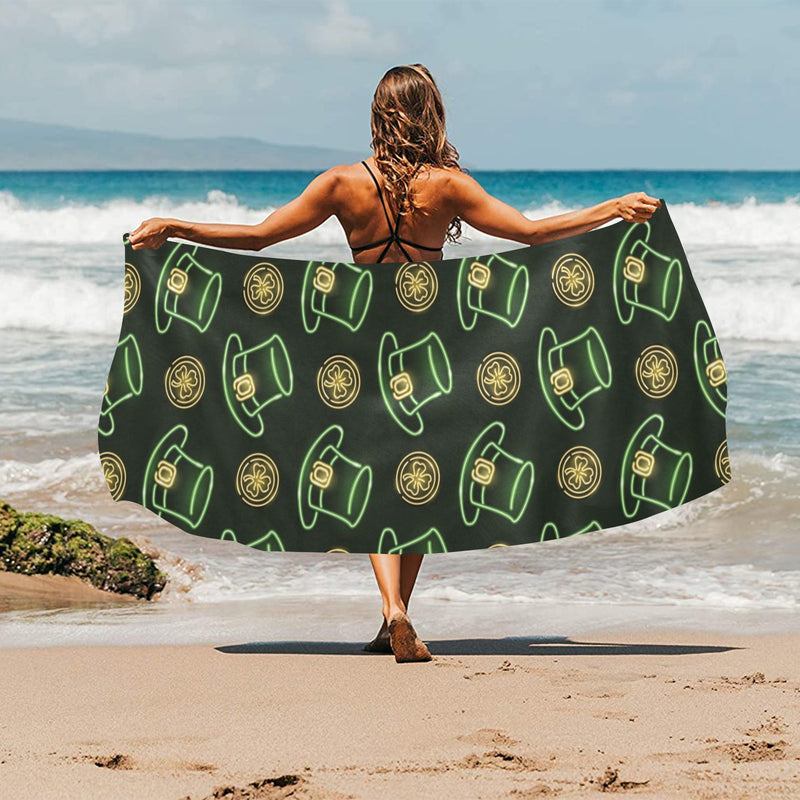 St Patricks Day Print Design LKS308 Beach Towel 32" x 71"