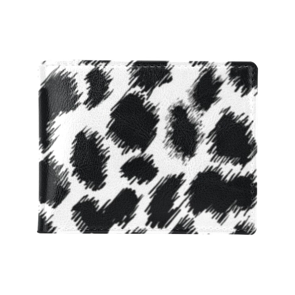 Cheetah Black Print Pattern Men's ID Card Wallet