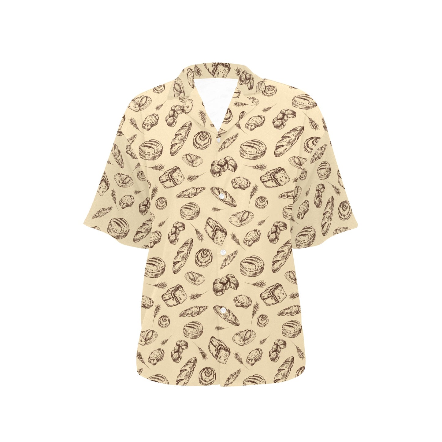Bread Pattern Print Design 04 Women's Hawaiian Shirt