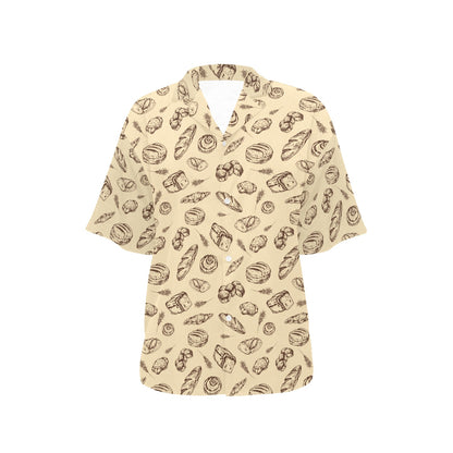 Bread Pattern Print Design 04 Women's Hawaiian Shirt