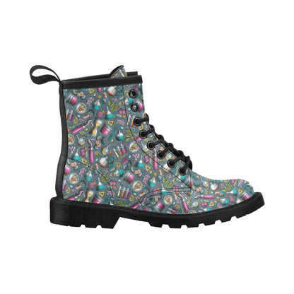 Science Print Design LKS304 Women's Boots