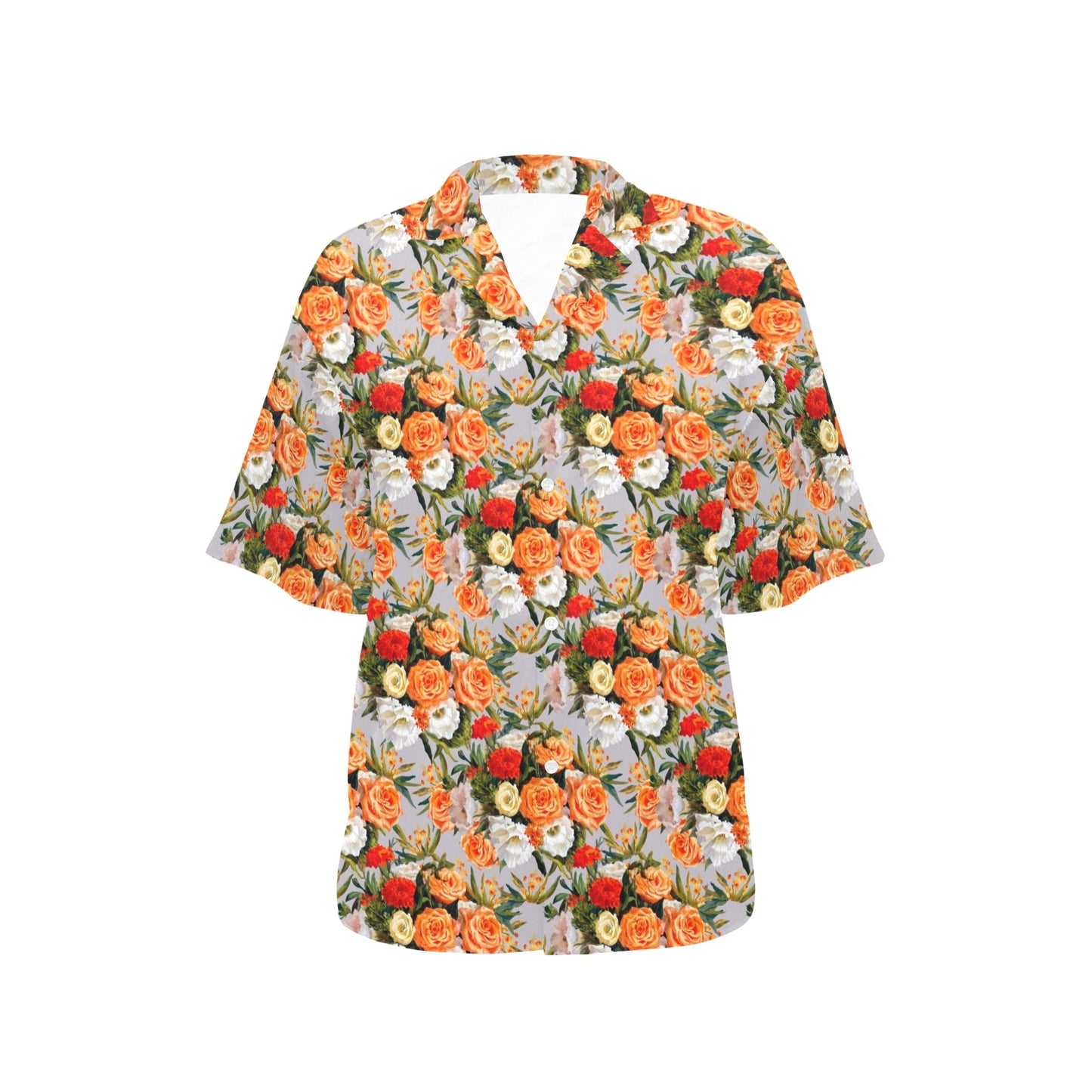 Lisianthus Pattern Print Design LT04 Women's Hawaiian Shirt
