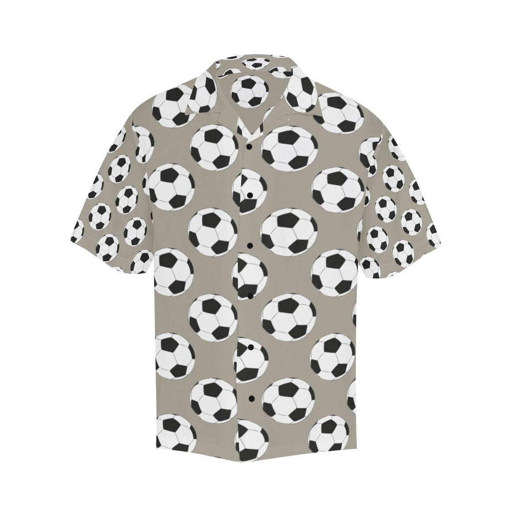 Soccer Ball Print Design LKS302 Men's Hawaiian Shirt
