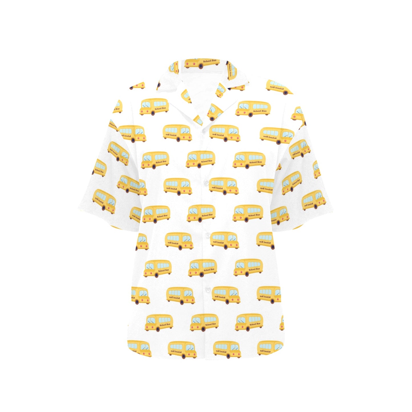 School Bus Print Design LKS306 Women's Hawaiian Shirt