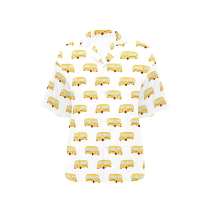 School Bus Print Design LKS306 Women's Hawaiian Shirt