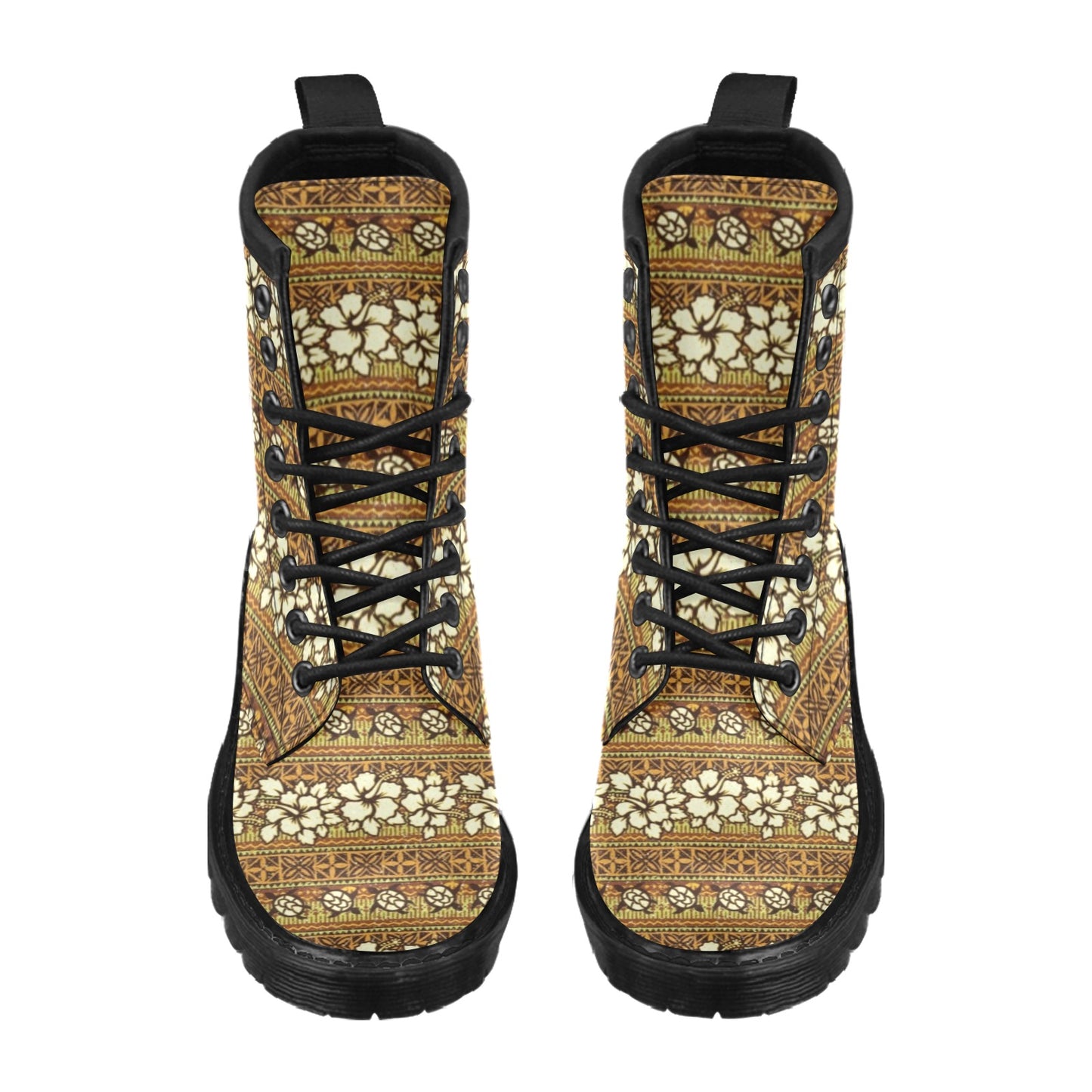 Hawaiian Themed Pattern Print Design H015 Women's Boots