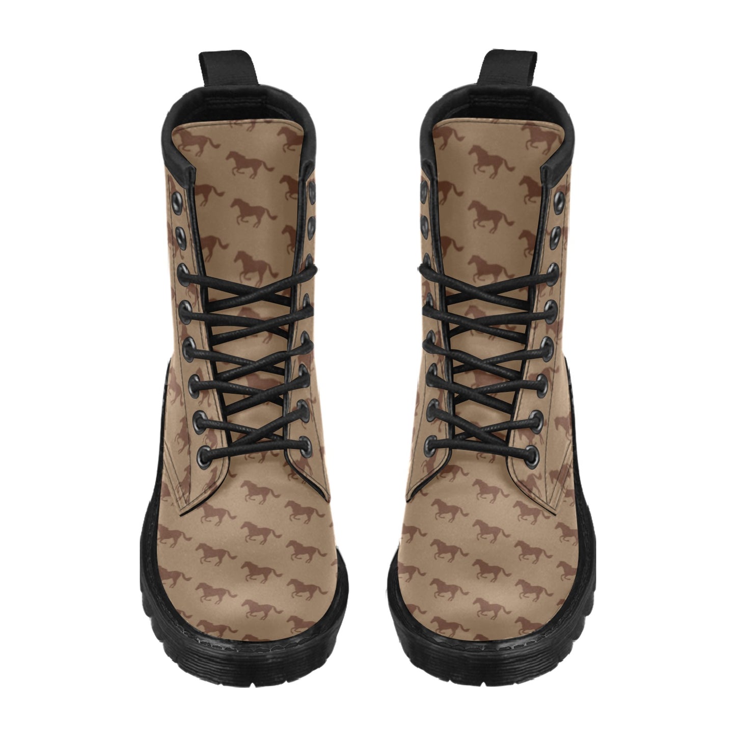 Horse Brown Print Design LKS307 Women's Boots
