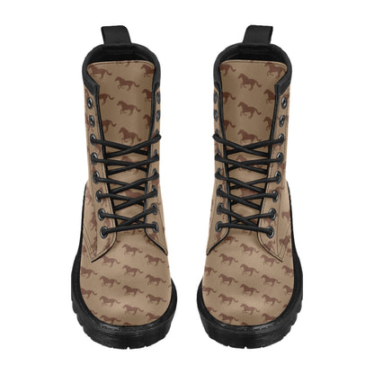 Horse Brown Print Design LKS307 Women's Boots