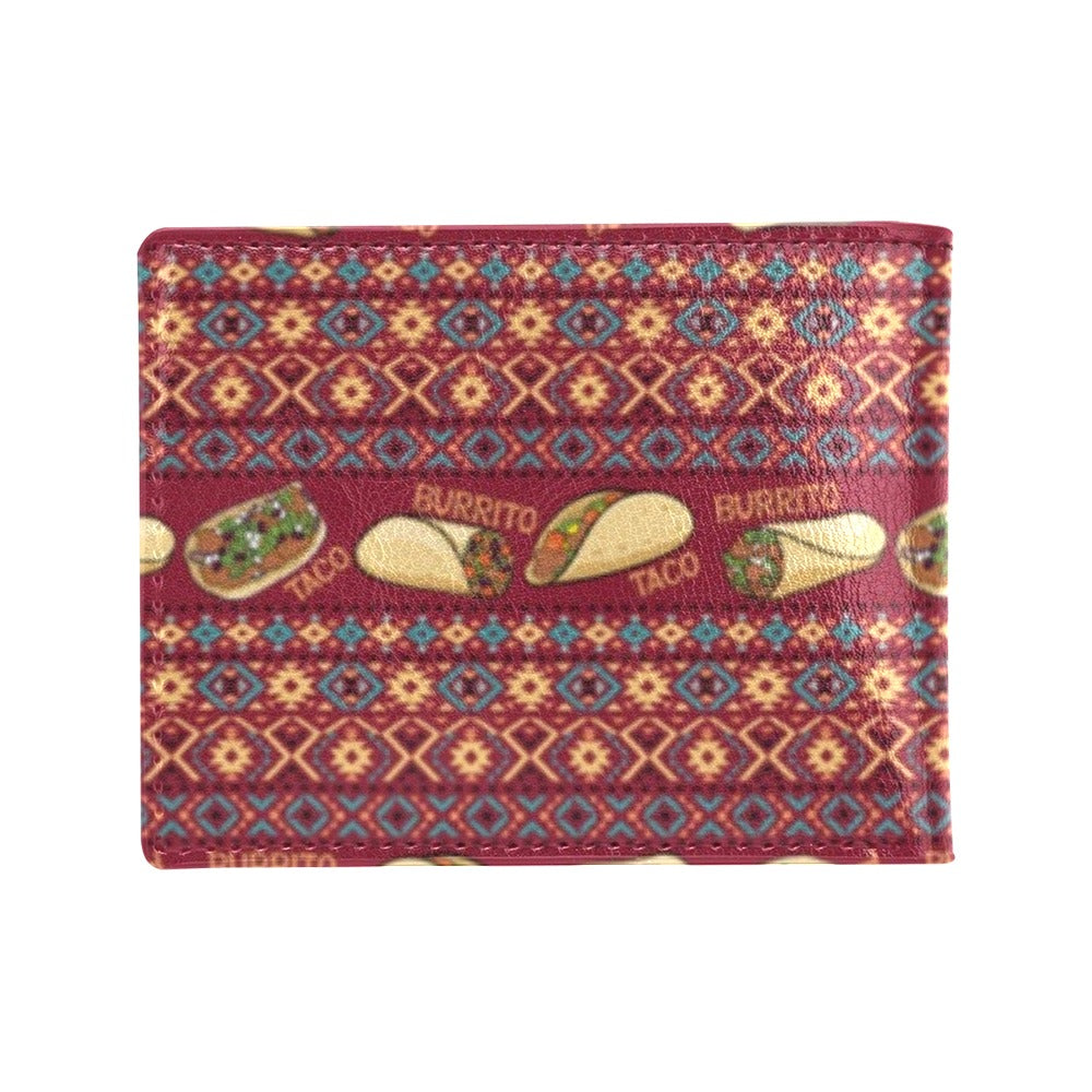 Burrito Taco Print Design LKS302 Men's ID Card Wallet