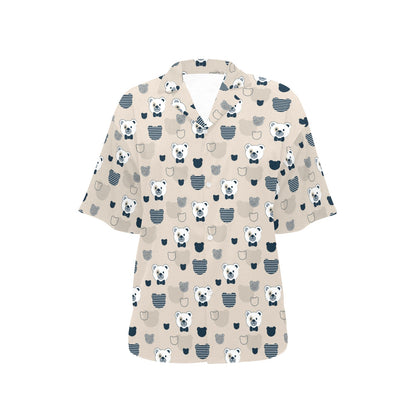 Bear Pattern Print Design 05 Women's Hawaiian Shirt