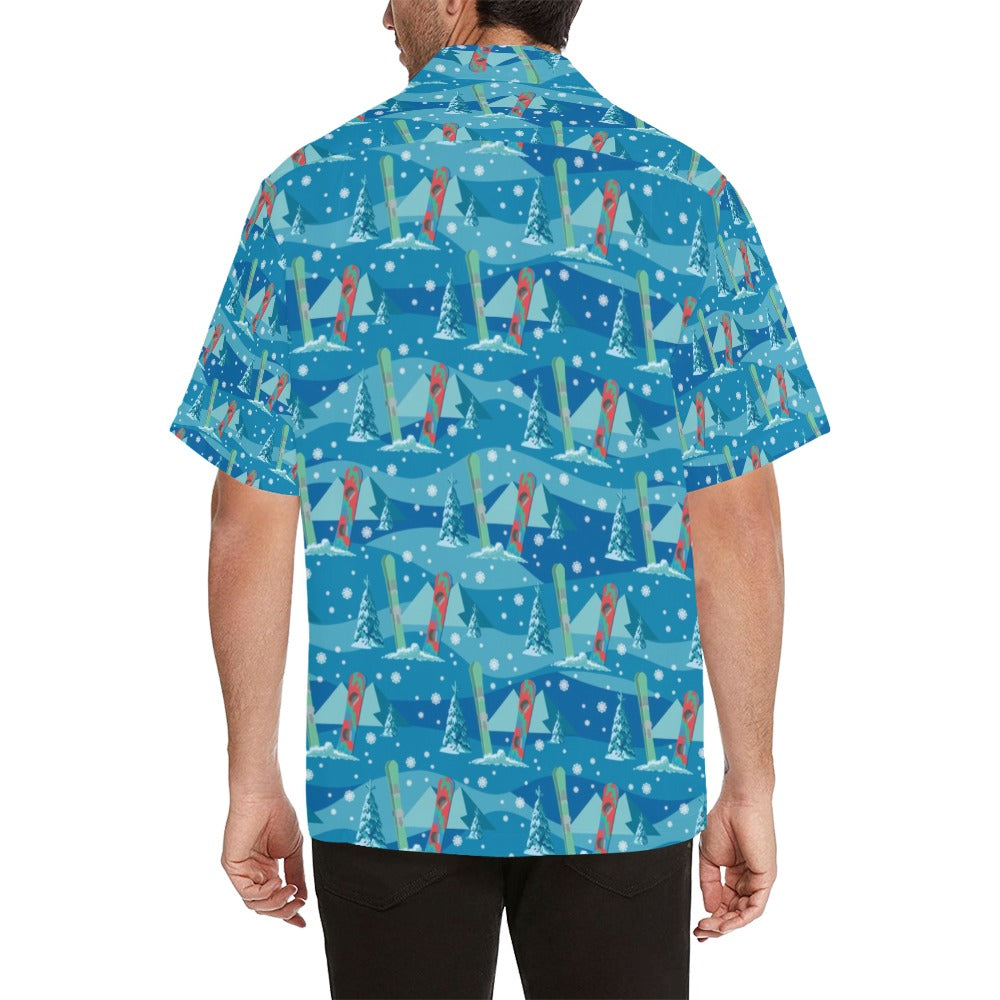Snowboard Print Design LKS301 Men's Hawaiian Shirt