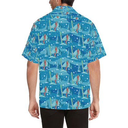 Snowboard Print Design LKS301 Men's Hawaiian Shirt