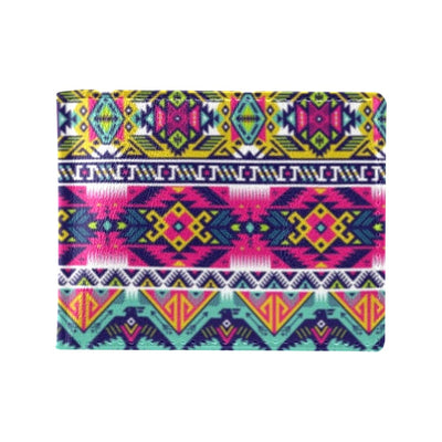 Indian Navajo Color Themed Design Print Men's ID Card Wallet