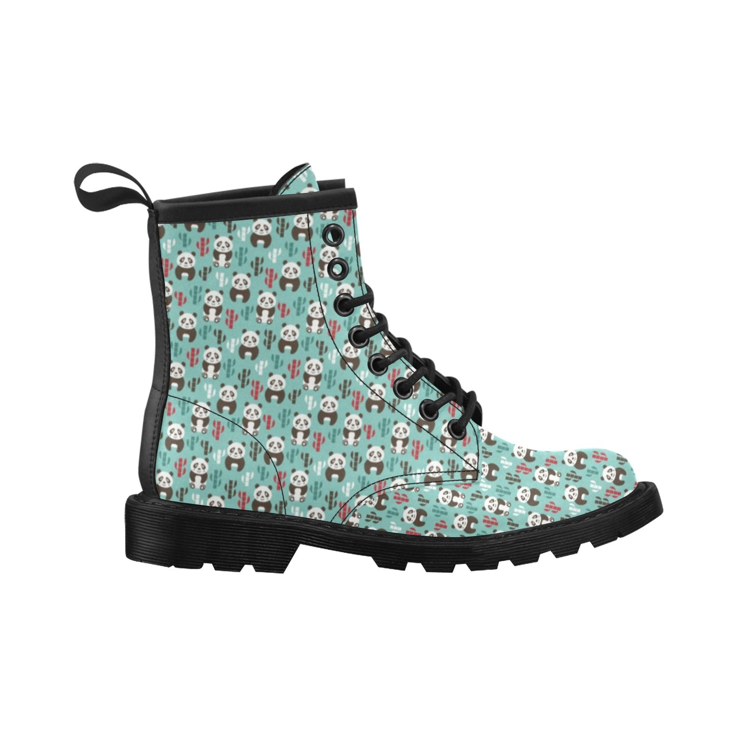 Panda Bear Cute Themed Print Women's Boots