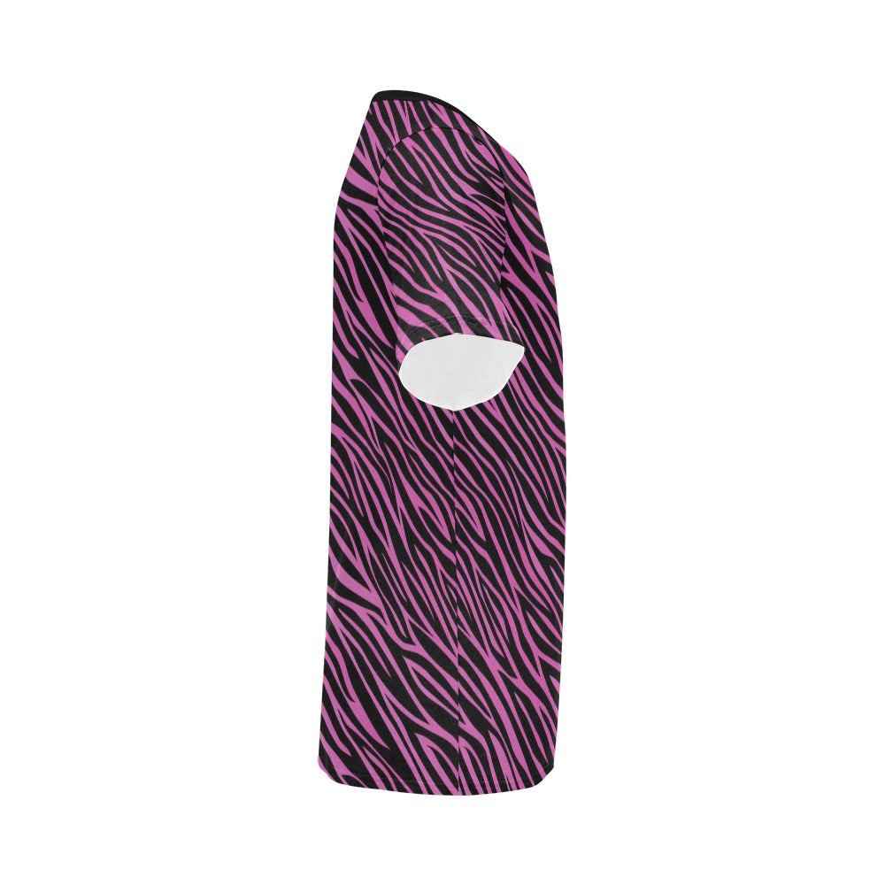 Zebra Pink Print Design LKS304 Men's All Over Print T-shirt