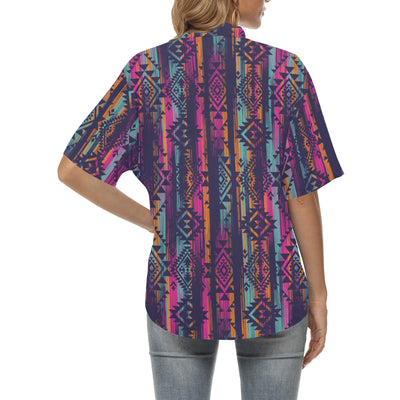 Line Tribal Aztec Women's Hawaiian Shirt