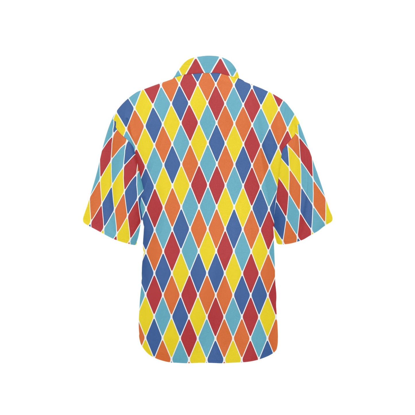 Harlequin Pattern Print Design 01 Women's Hawaiian Shirt