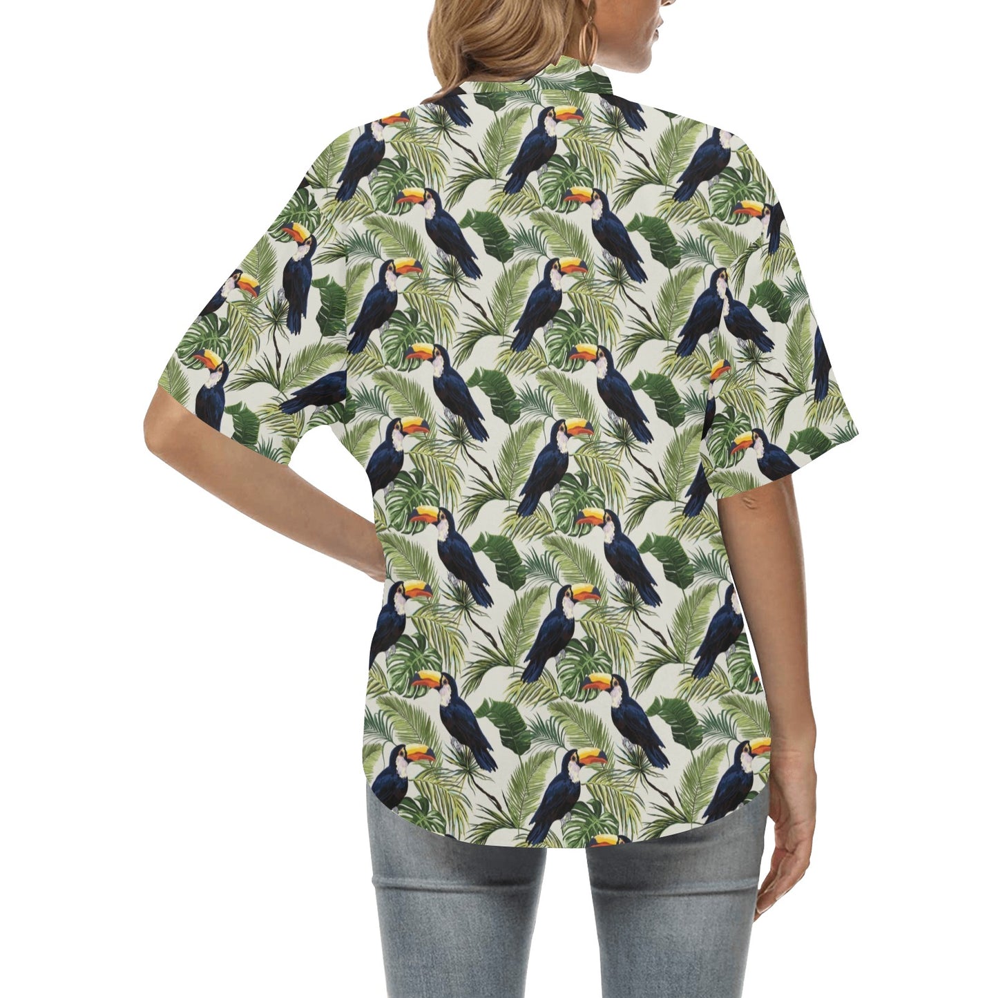 Toucan Print Design LKS308 Women's Hawaiian Shirt