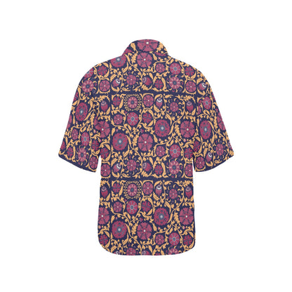 Suzani Print Design LKS303 Women's Hawaiian Shirt