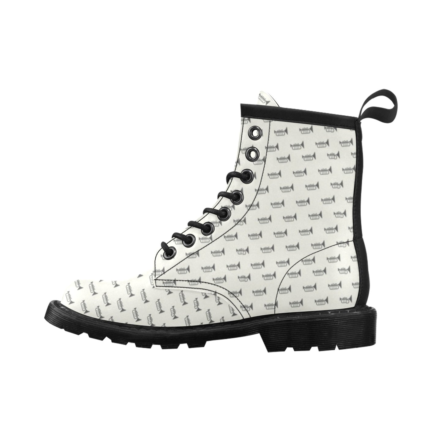 Trumpet Pattern Themed Print Women's Boots