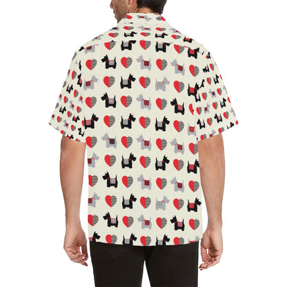 Scottish Terriers Print Design LKS3010 Men's Hawaiian Shirt