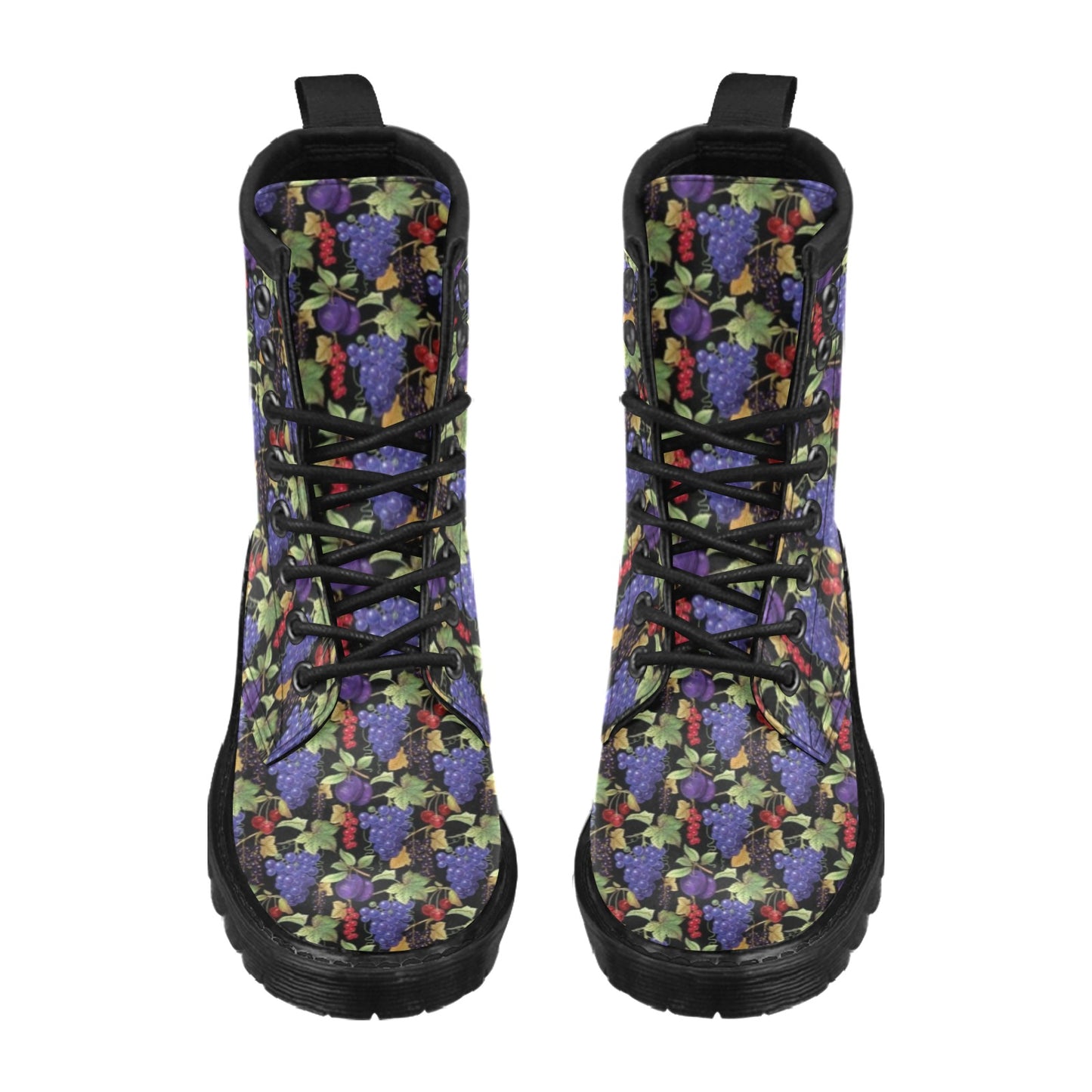 Grape Pattern Print Design GP05 Women's Boots