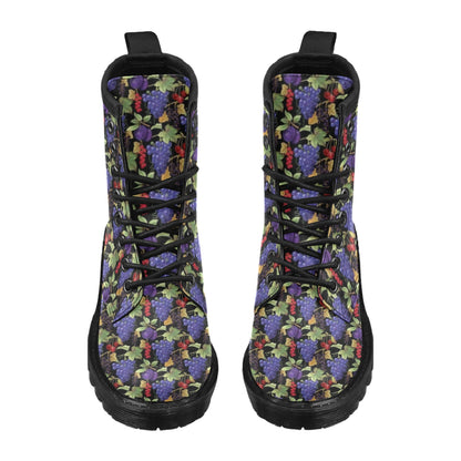 Grape Pattern Print Design GP05 Women's Boots