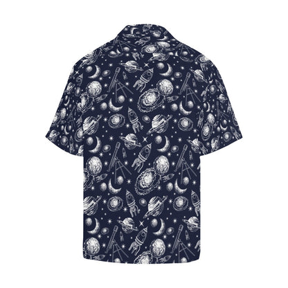 Space Rocket Print Design LKS301 Men's Hawaiian Shirt