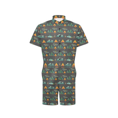 Camping Tent Pattern Print Design 03 Men's Romper