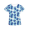 Tie Dye Blue Print Design LKS305 Women's  T-shirt