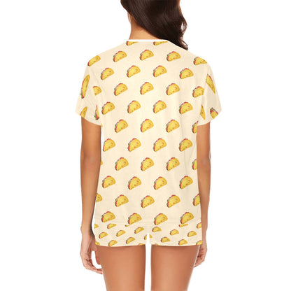 Taco Print Design LKS302 Women's Short Pajama Set