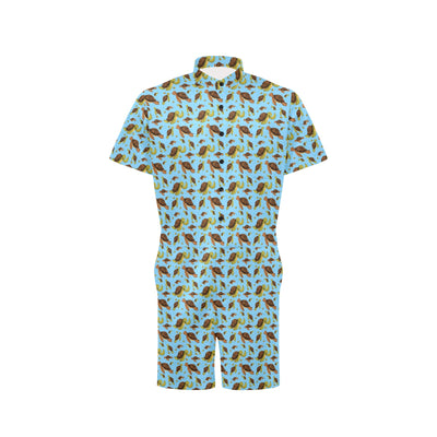 Hello Sea Turtle Print Pattern Men's Romper