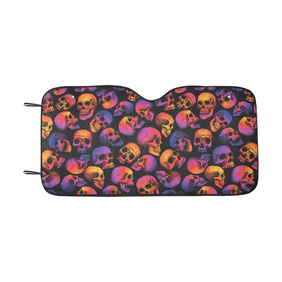 Skull Multicolor Print Design LKS3011 Car front Windshield Sun Shade