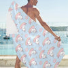 Unicorn Print Design LKS303 Beach Towel 32" x 71"