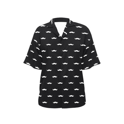 Mustache Pattern Print Design A04 Women's Hawaiian Shirt