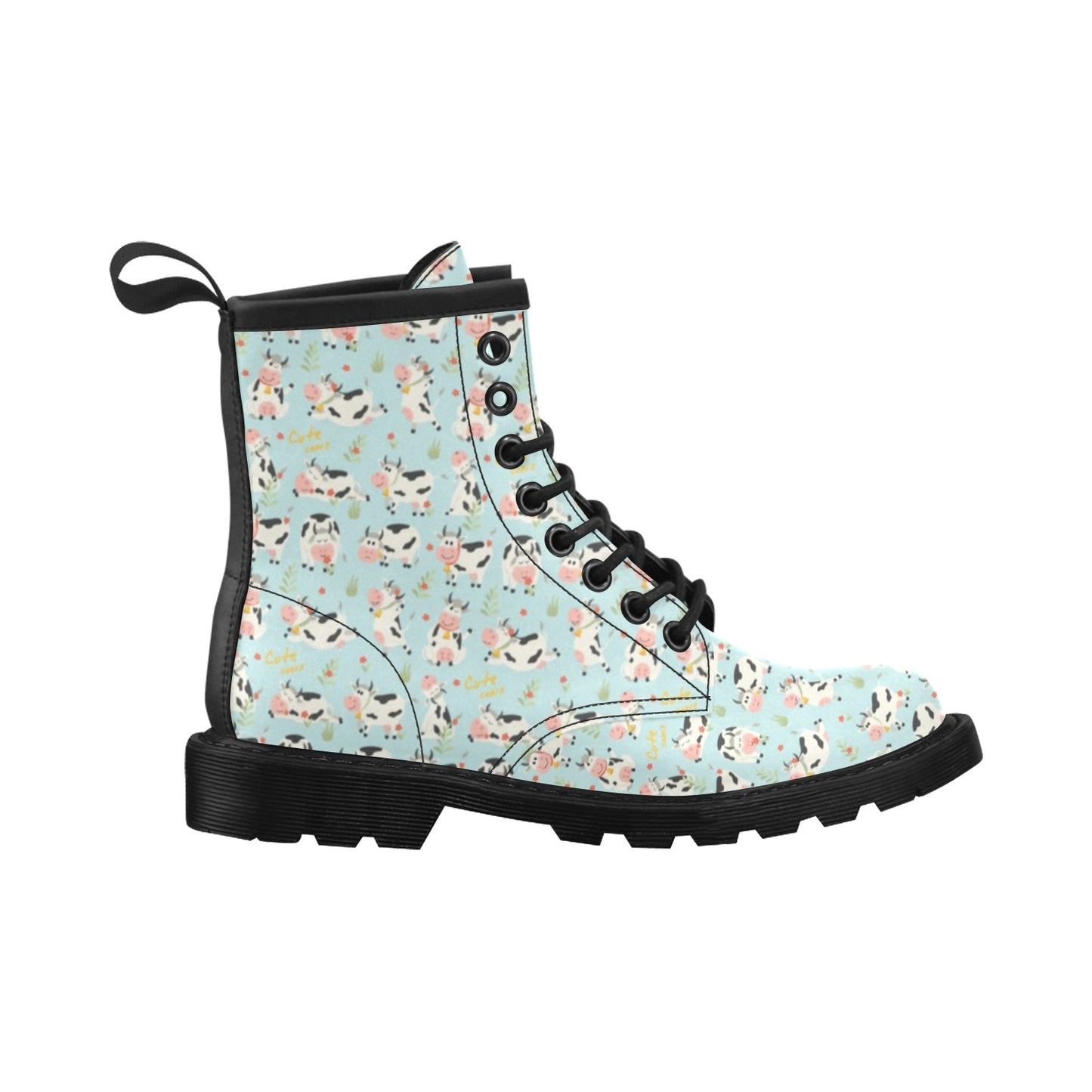 Cattle Print Design LKS403 Women's Boots