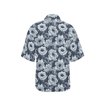 Anemone Pattern Print Design AM09 Women's Hawaiian Shirt