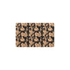 Brown Hibiscus Pattern Print Design HB06 Kitchen Mat