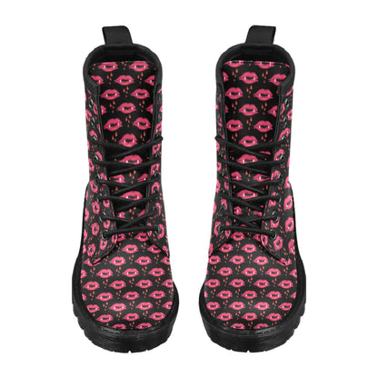 Vampire Lips Print Design LKS303 Women's Boots