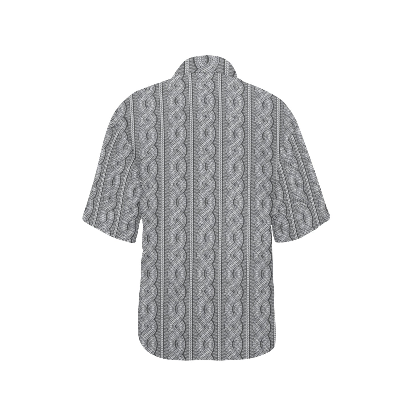 Cable Knit Pattern Print Design 01 Women's Hawaiian Shirt