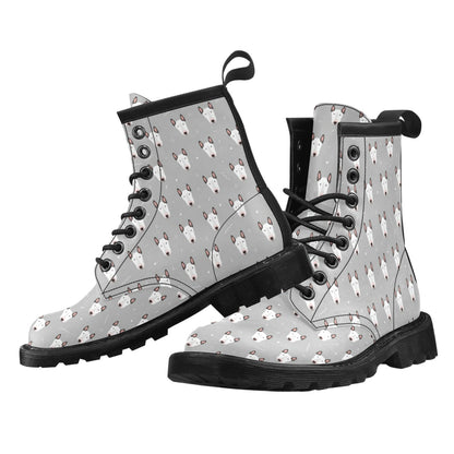 Bull Terrier Head Print Pattern Women's Boots