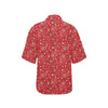 Bandana Paisley Red Print Design LKS3011 Women's Hawaiian Shirt