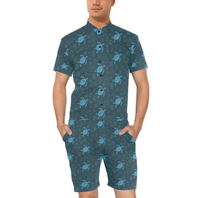 Sea Turtle Print Design LKS308 Men's Romper