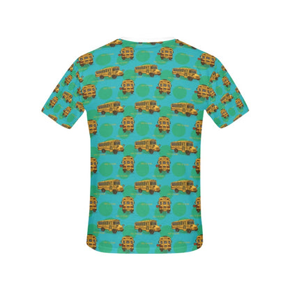 School Bus Print Design LKS308 Women's  T-shirt